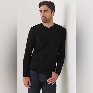 Patrick assaraf V-Neck merino Black Sweater small